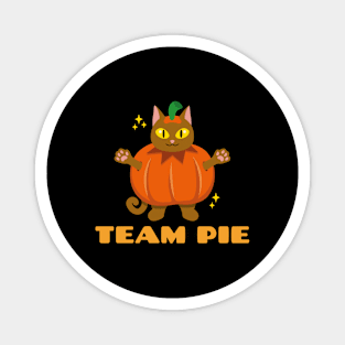 Team Pie Cat Pumpkin Pie Thanksgiving Halloween Magnet